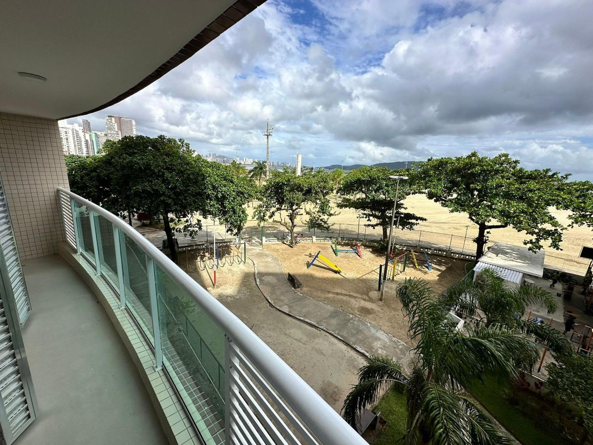桑托斯Ap Pe Na Areia Vista Parcial Mar公寓 外观 照片