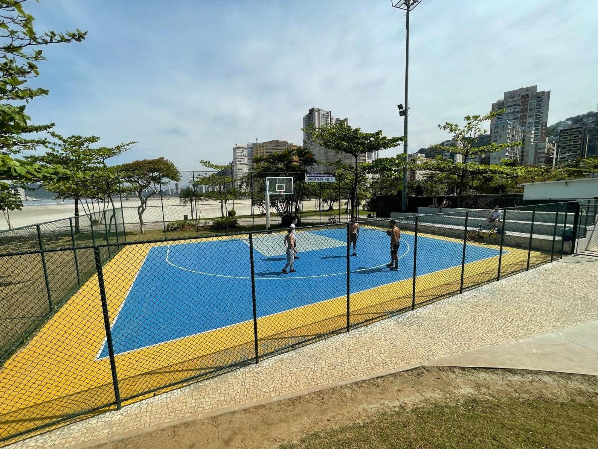 桑托斯Ap Pe Na Areia Vista Parcial Mar公寓 外观 照片